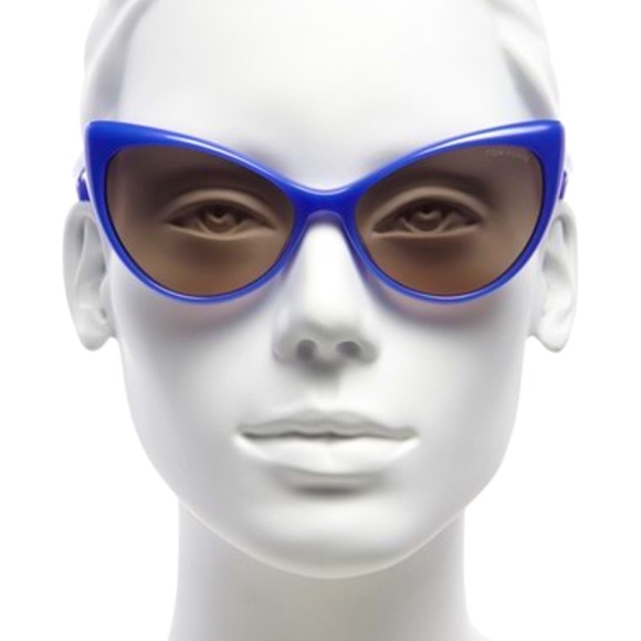Tom Ford Accessories - TOM FORD Blue Cat Eye Injected Sunglasses